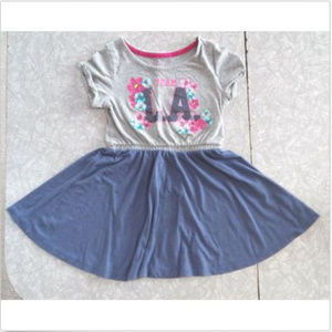 *Childrens Place ~ Team LA Floral Gray &Blue Dress